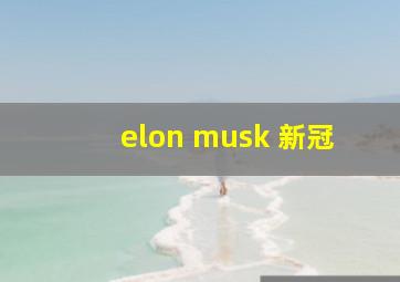 elon musk 新冠